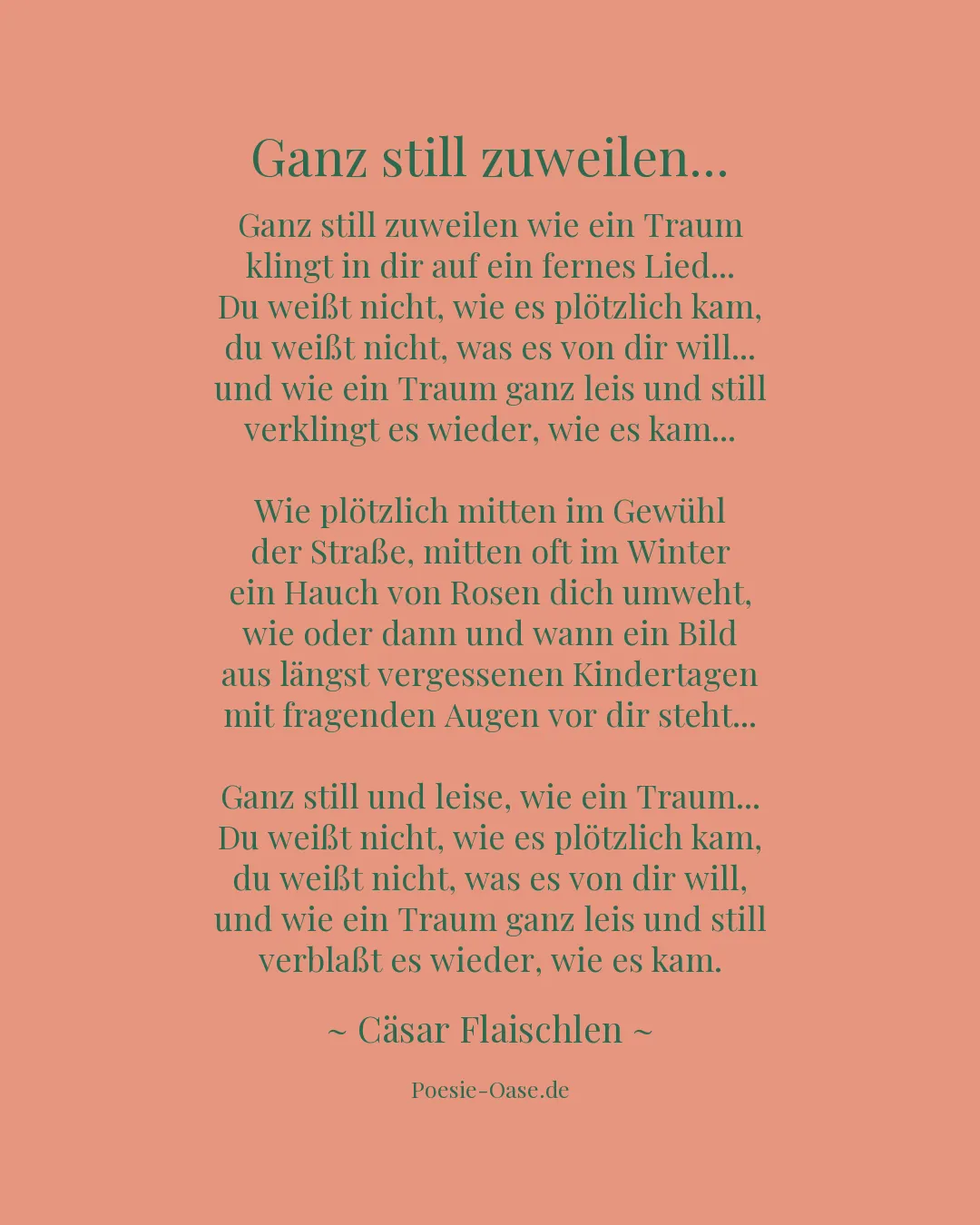 Illustration zu Ganz still zuweilen...