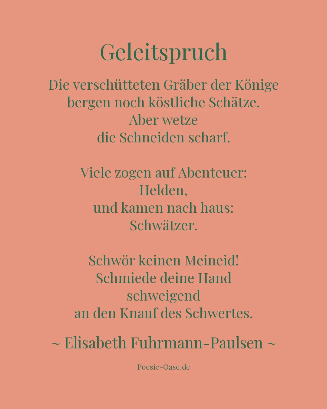 Illustration zu Geleitspruch
