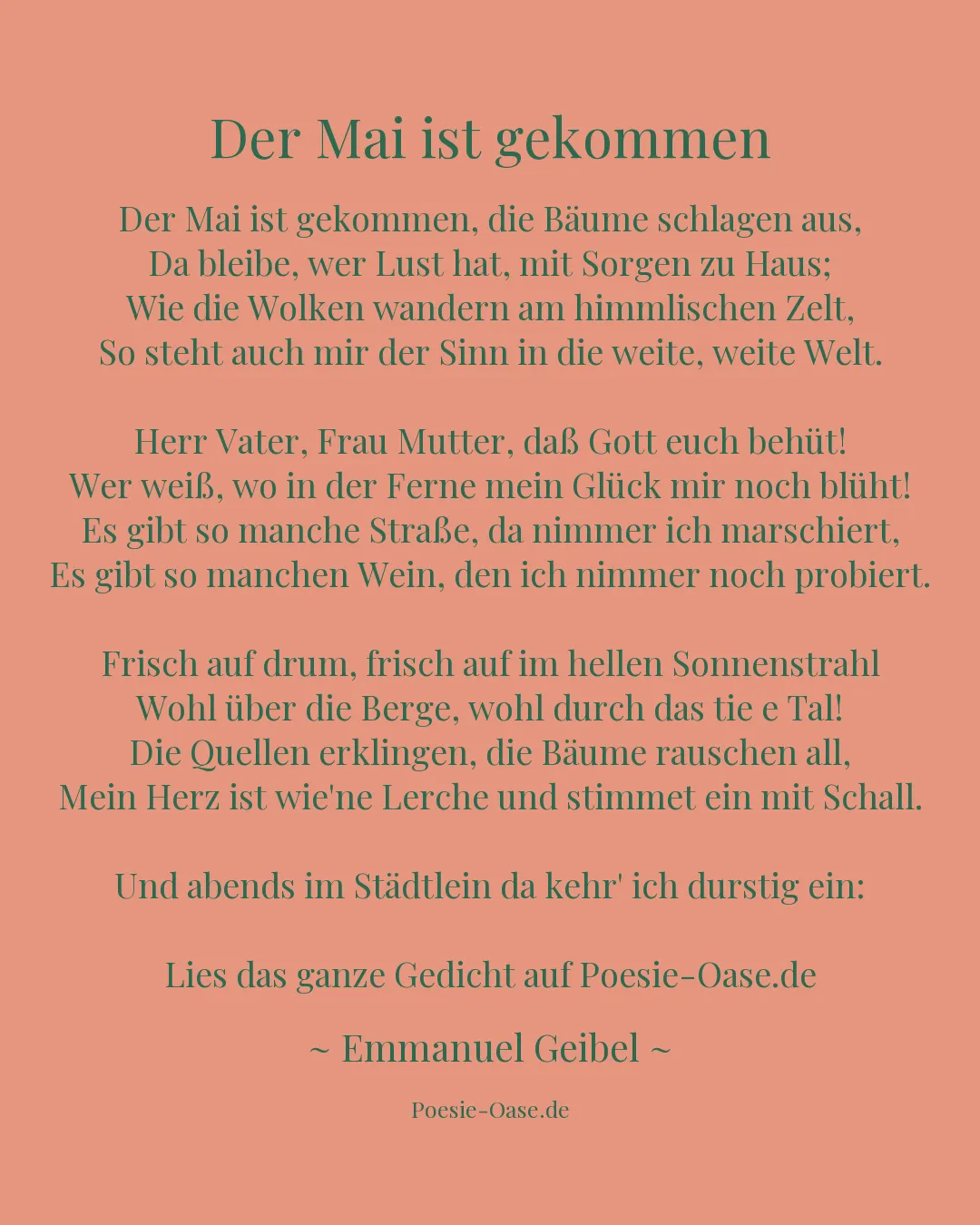 Illustration zu Der Mai ist gekommen