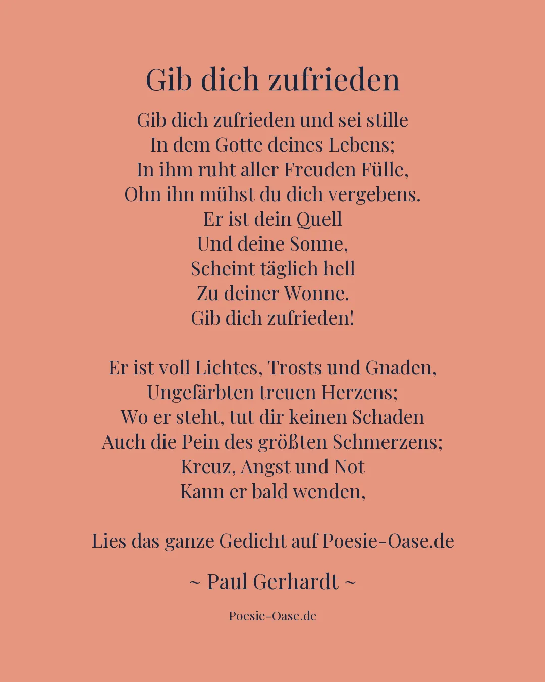 Illustration zu Gib dich zufrieden