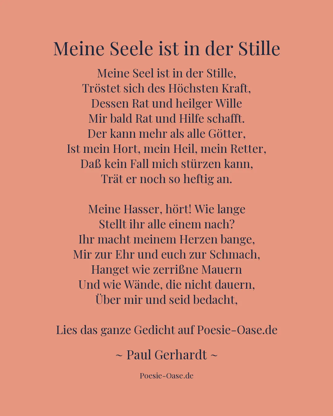 Illustration zu Meine Seele ist in der Stille