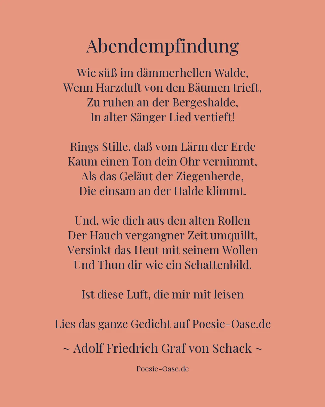Illustration zu Abendempfindung