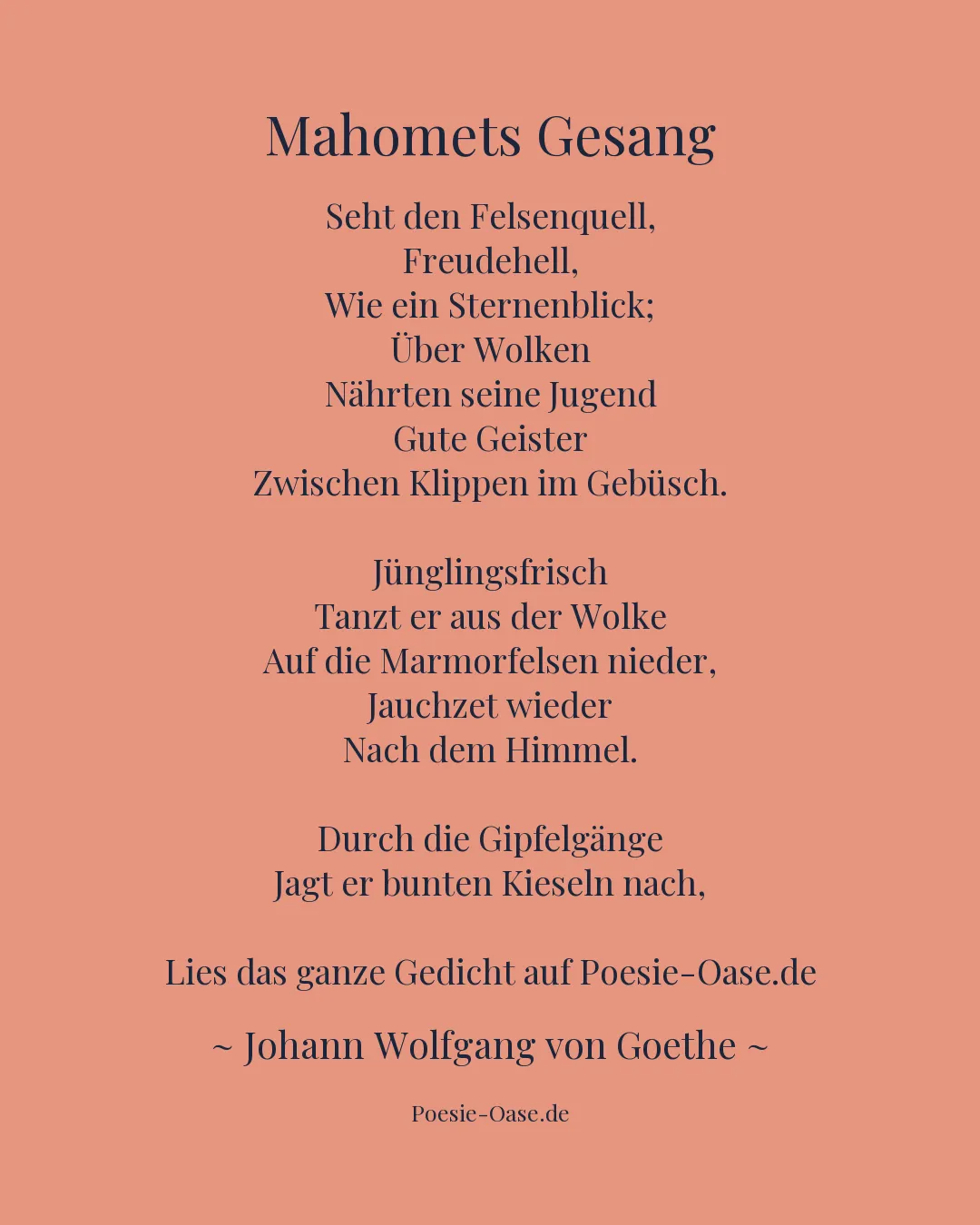 Illustration zu Mahomets Gesang
