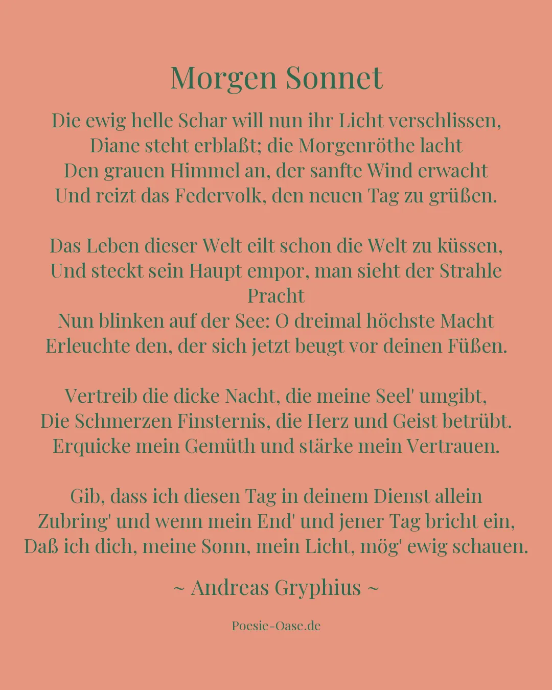 Illustration zu Morgen Sonnet