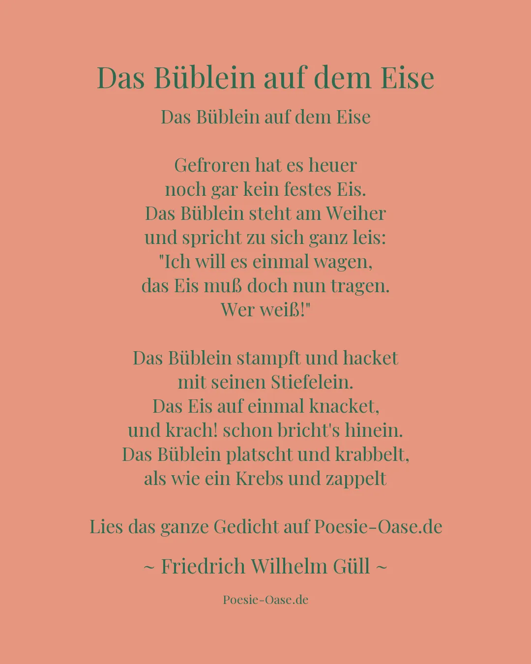 Illustration zu Das Büblein auf dem Eise