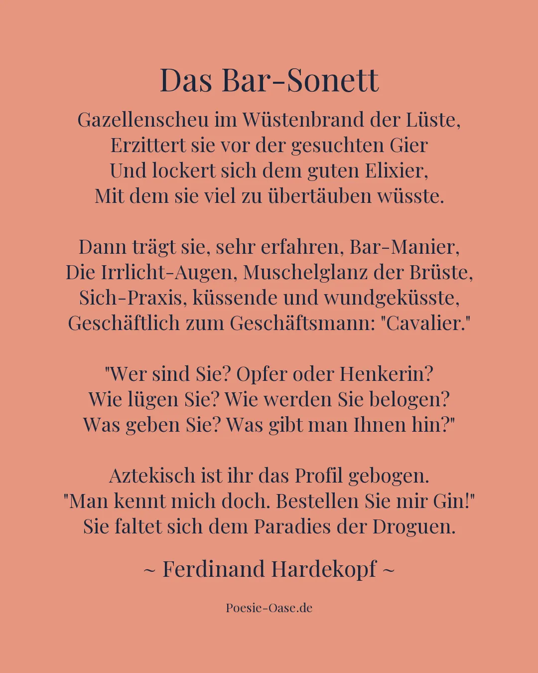 Illustration zu Das Bar-Sonett