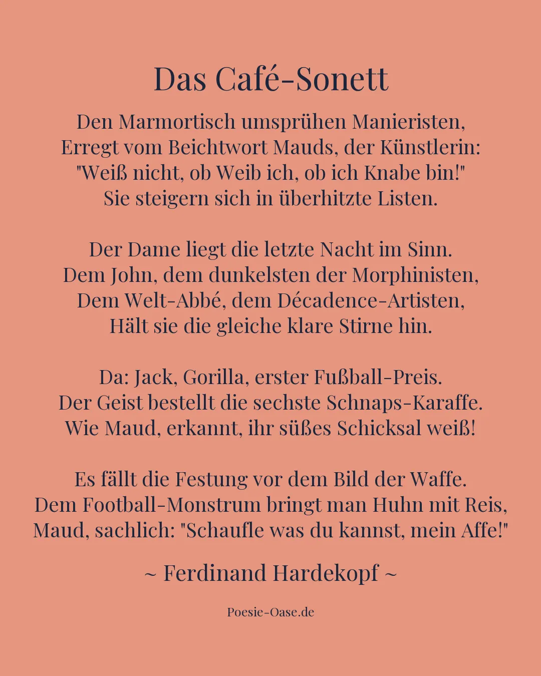 Illustration zu Das Café-Sonett