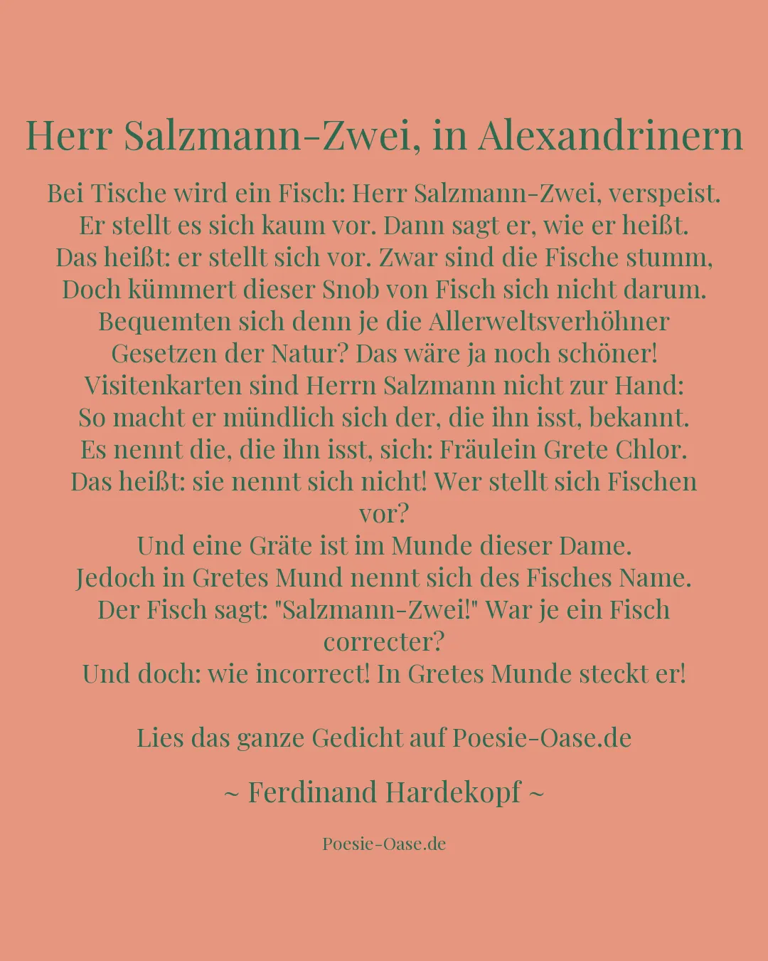 Illustration zu Herr Salzmann-Zwei, in Alexandrinern