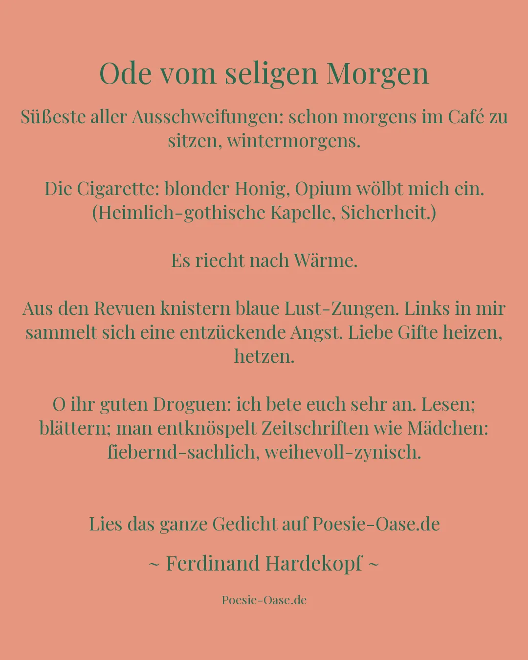 Illustration zu Ode vom seligen Morgen