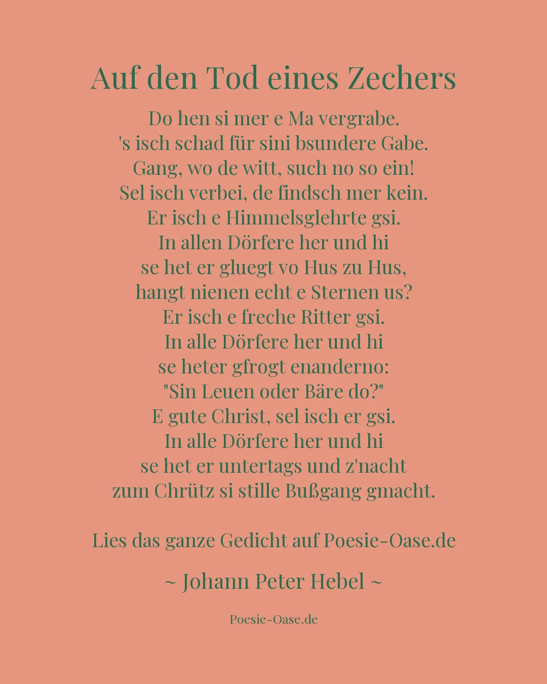 Illustration zu Auf den Tod eines Zechers