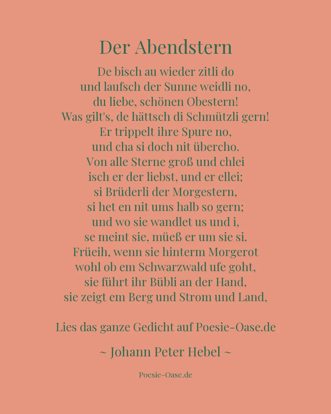 Illustration zu Der Abendstern