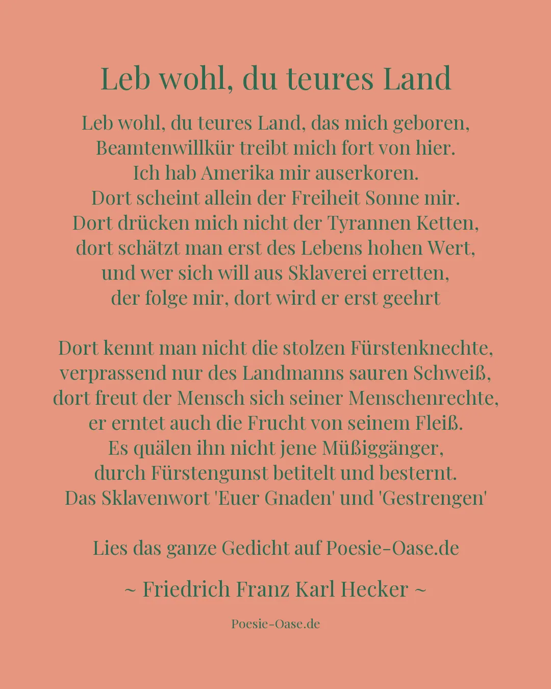 Illustration zu Leb wohl, du teures Land