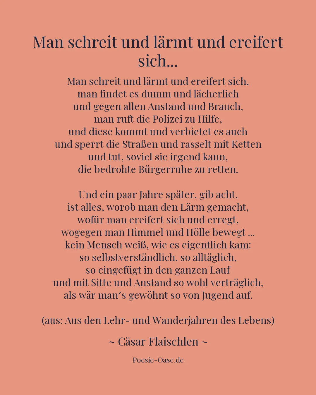 Illustration zu Man schreit und lärmt und ereifert sich...
