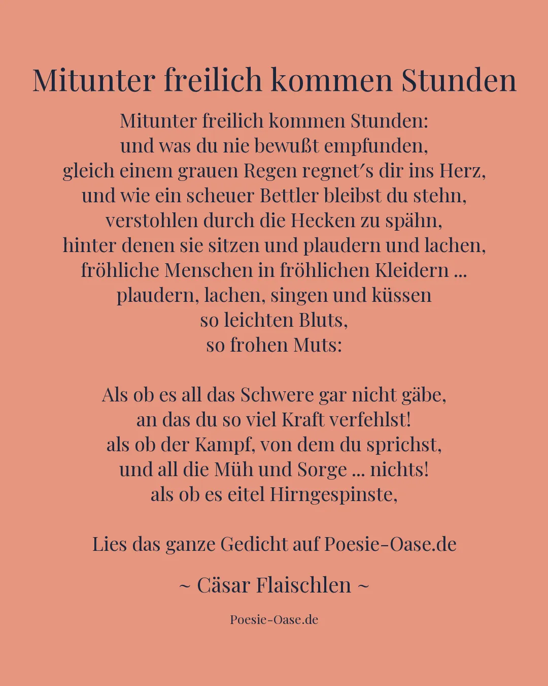 Illustration zu Mitunter freilich kommen Stunden