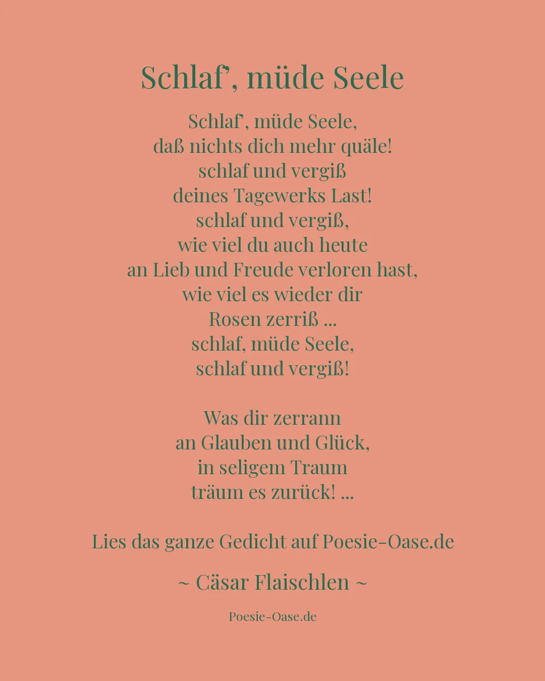 Illustration zu Schlaf’, müde Seele