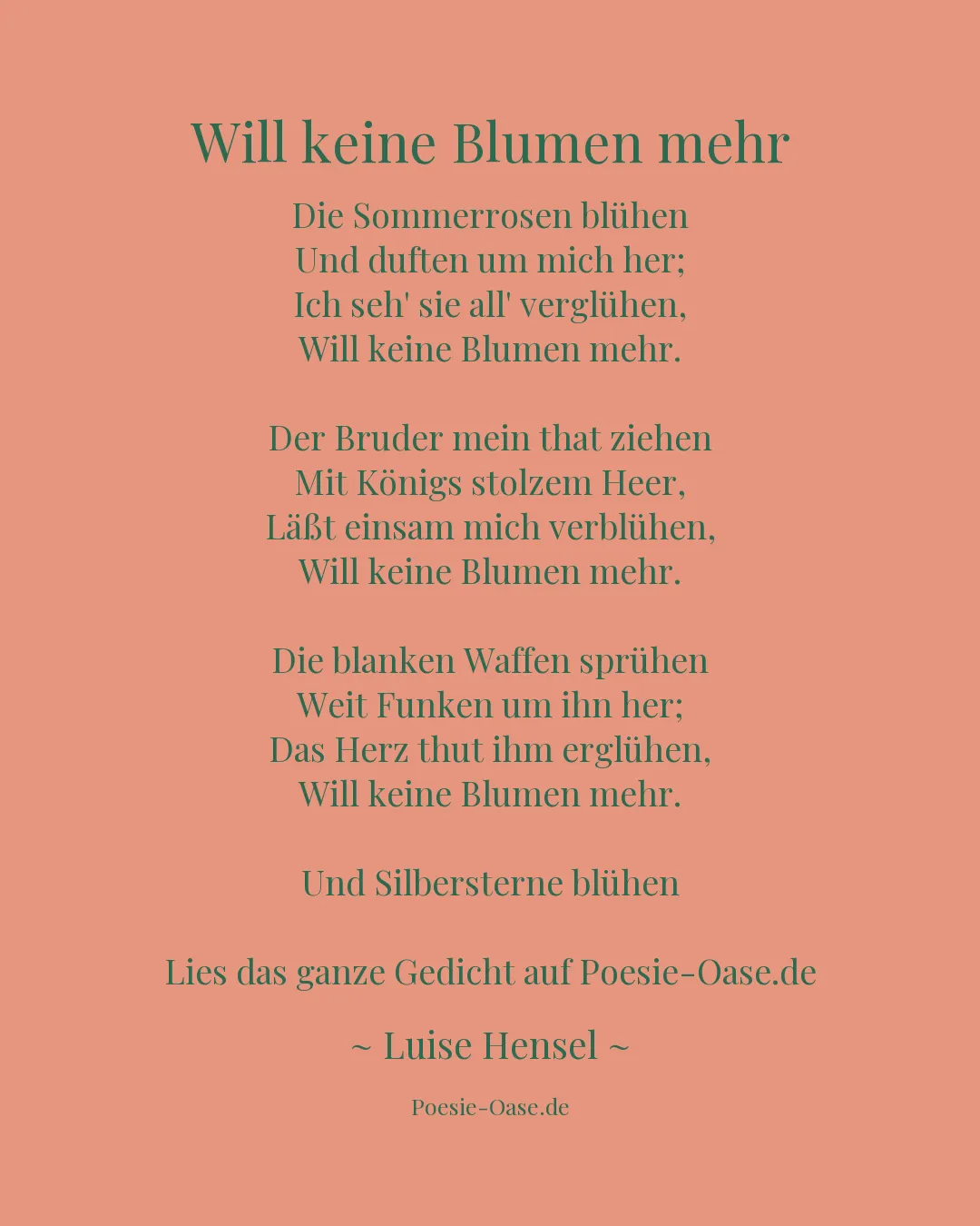 Illustration zu Will keine Blumen mehr