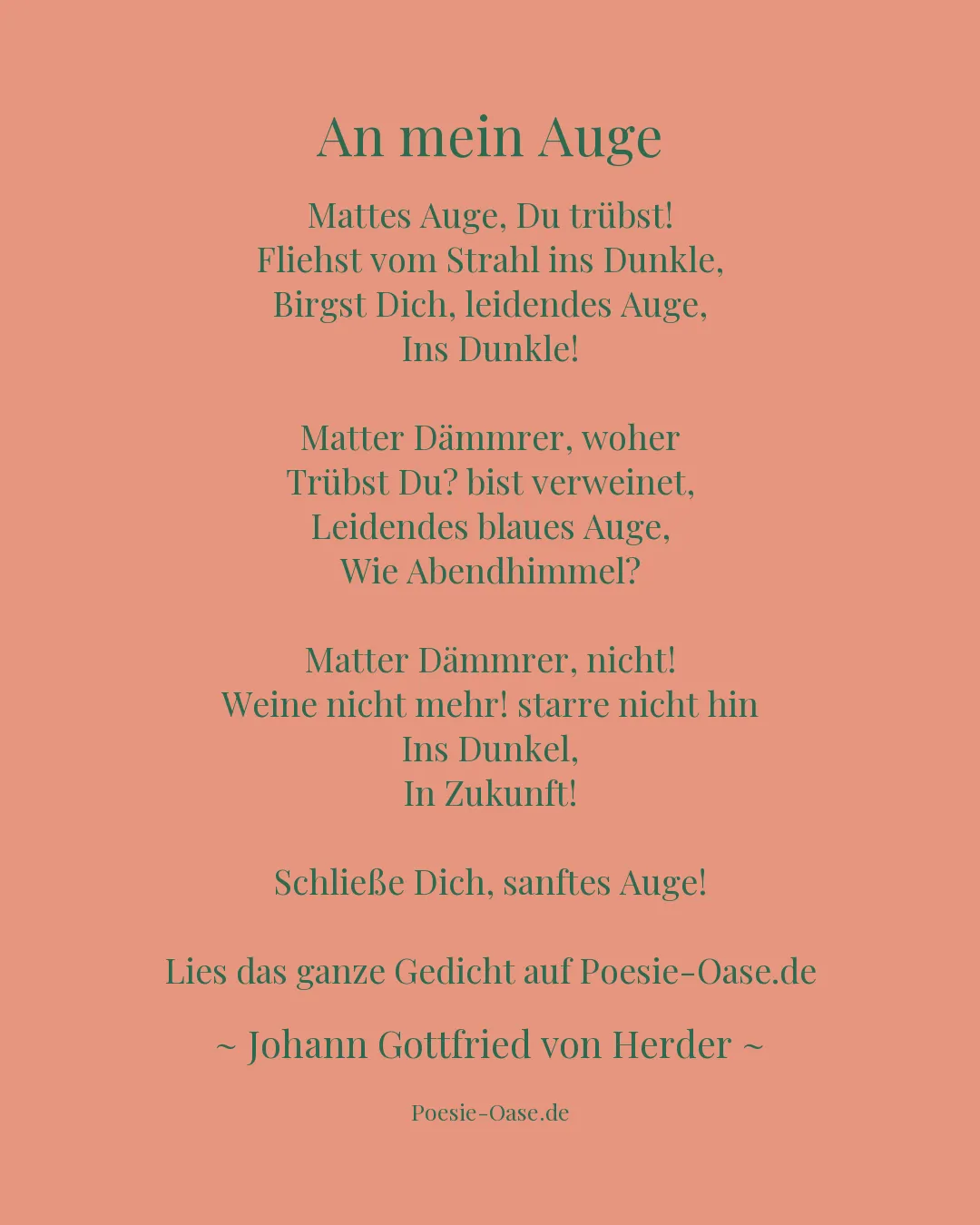 Illustration zu An mein Auge