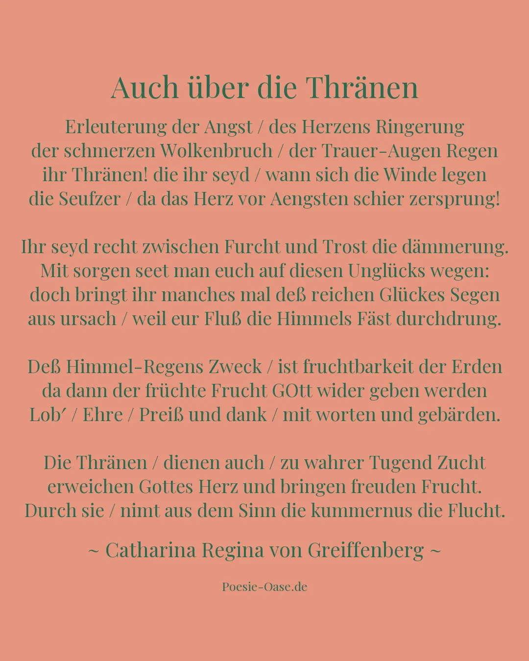 Illustration zu Auch über die Thränen