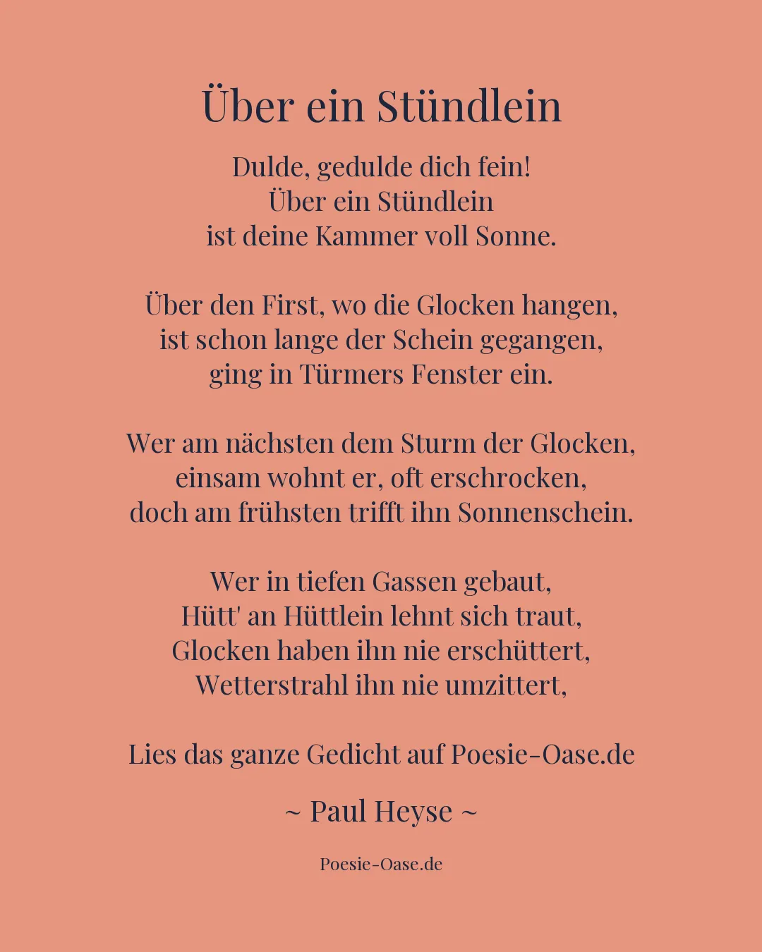 Illustration zu Über ein Stündlein