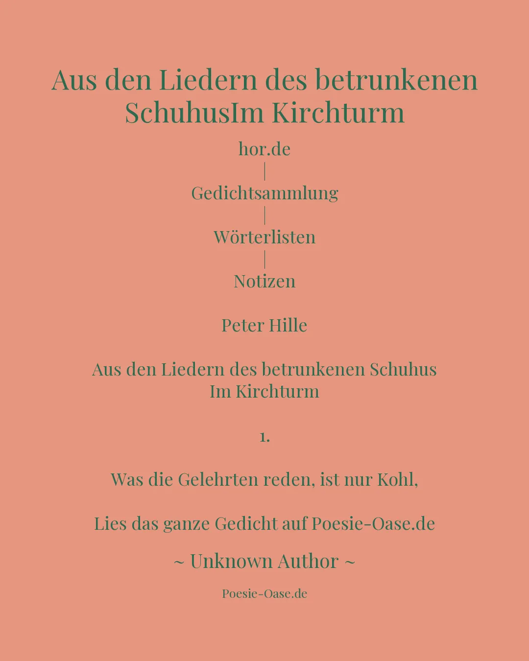 Illustration zu Aus den Liedern des betrunkenen SchuhusIm Kirchturm