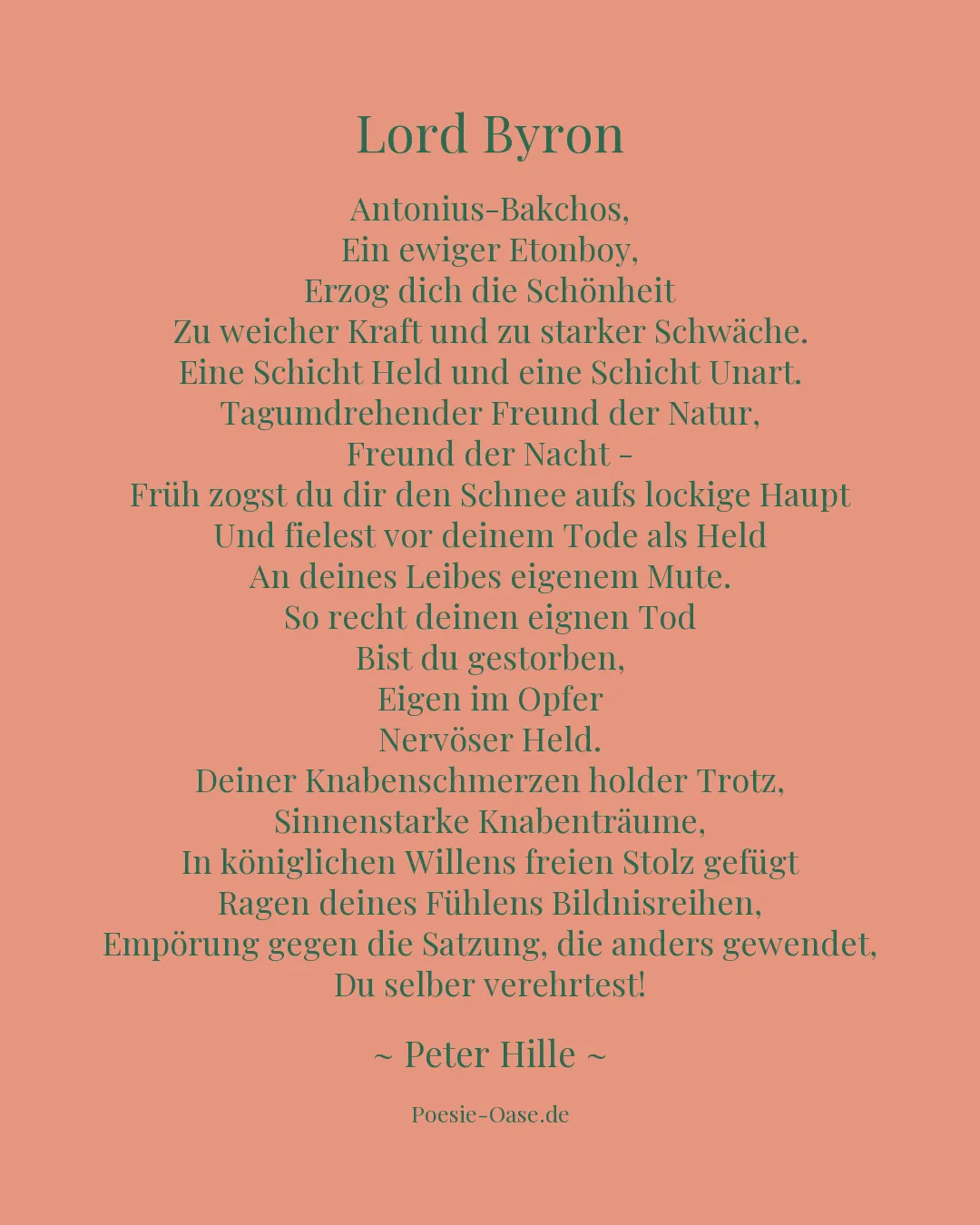 Illustration zu Lord Byron
