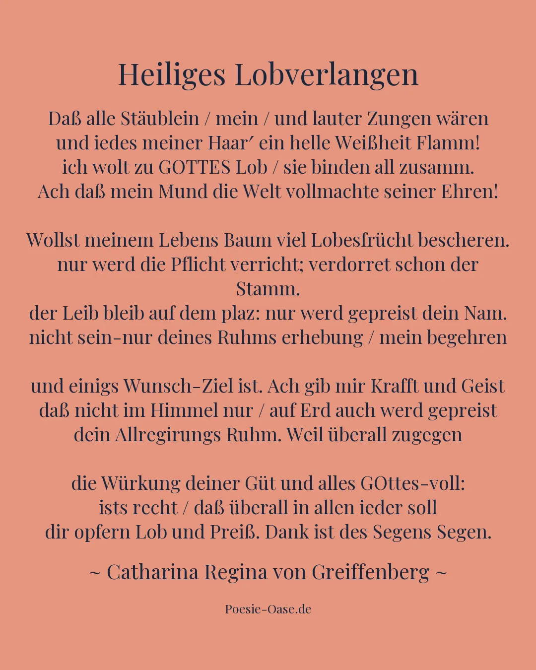 Illustration zu Heiliges Lobverlangen