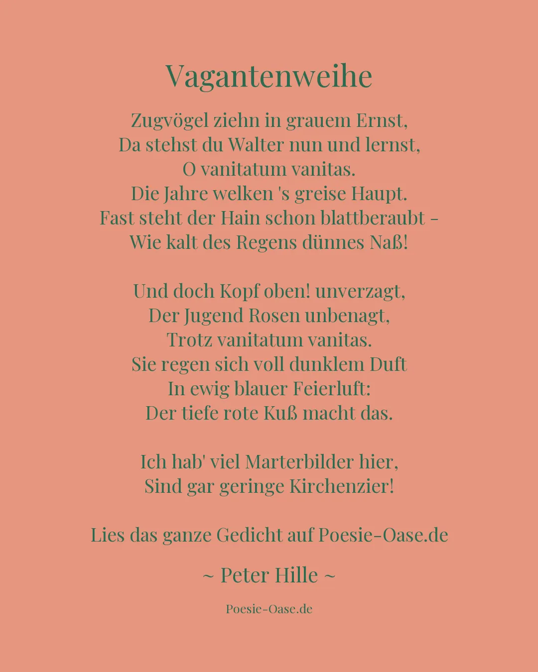 Illustration zu Vagantenweihe