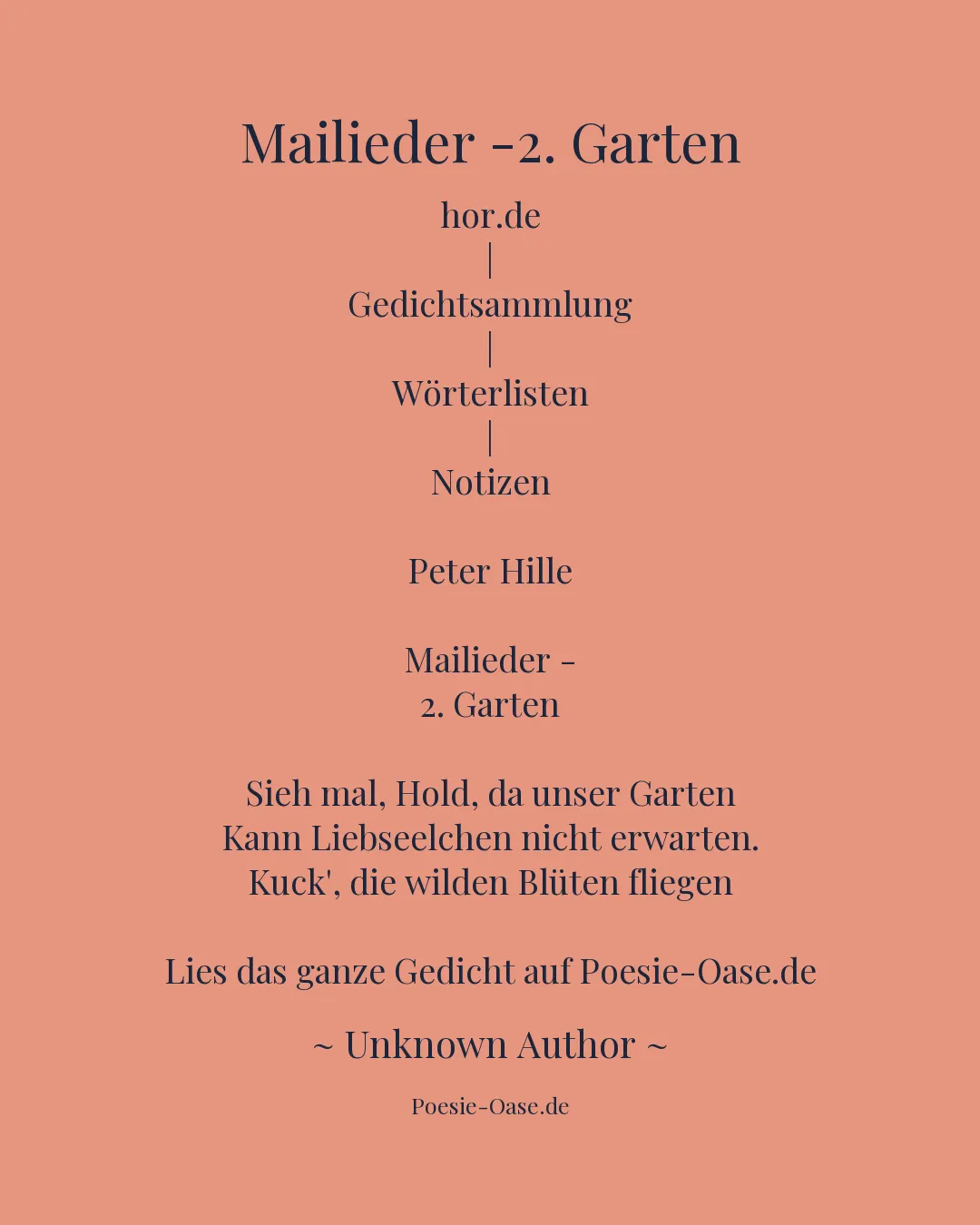 Illustration zu Mailieder -2. Garten