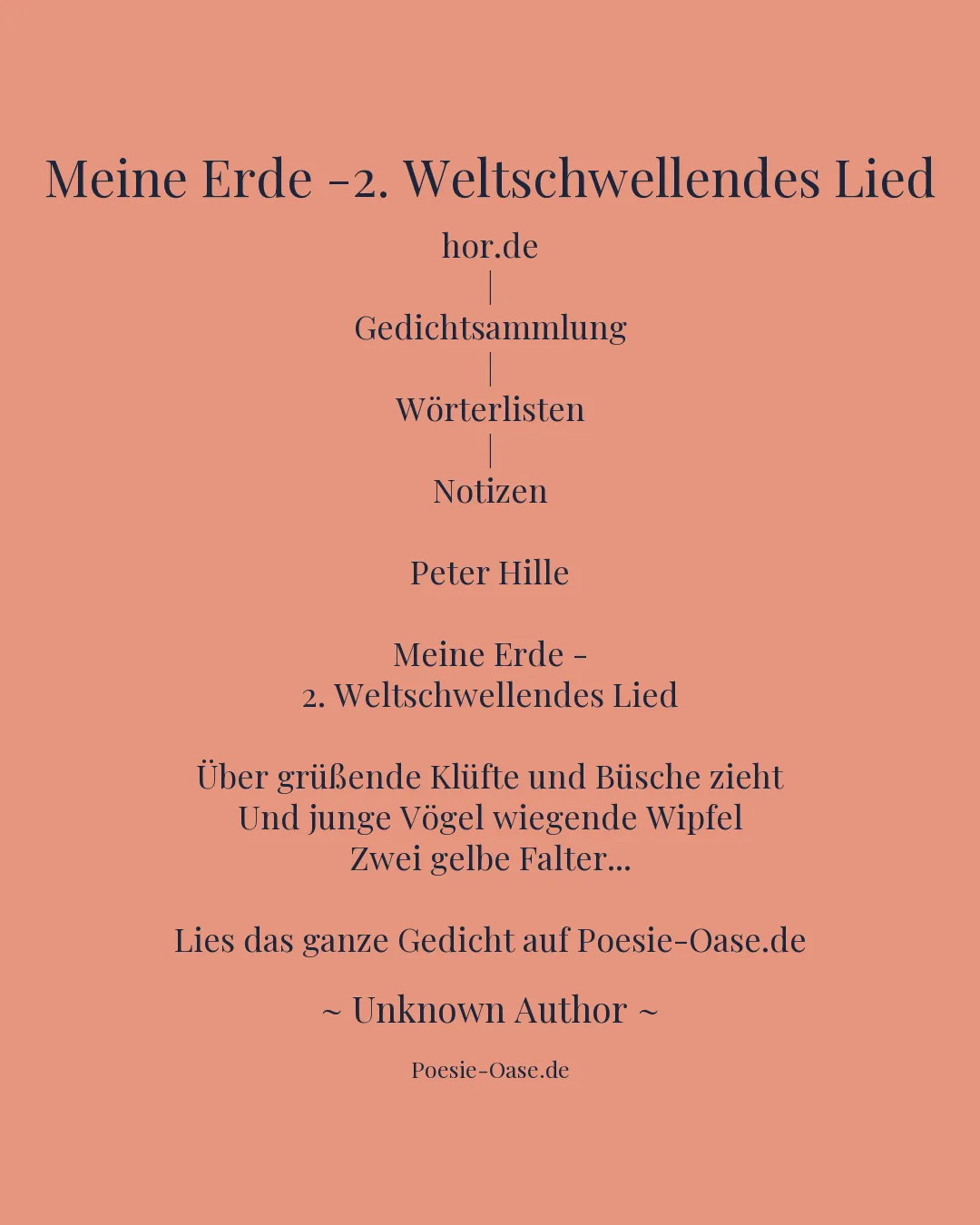Illustration zu Meine Erde -2. Weltschwellendes Lied