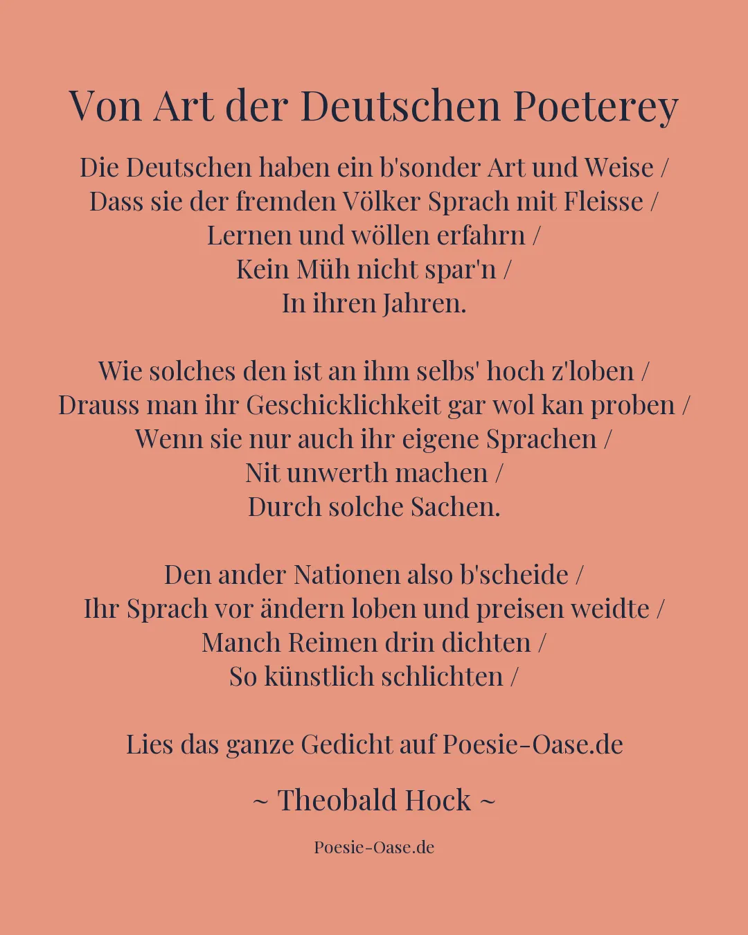 Illustration zu Von Art der Deutschen Poeterey