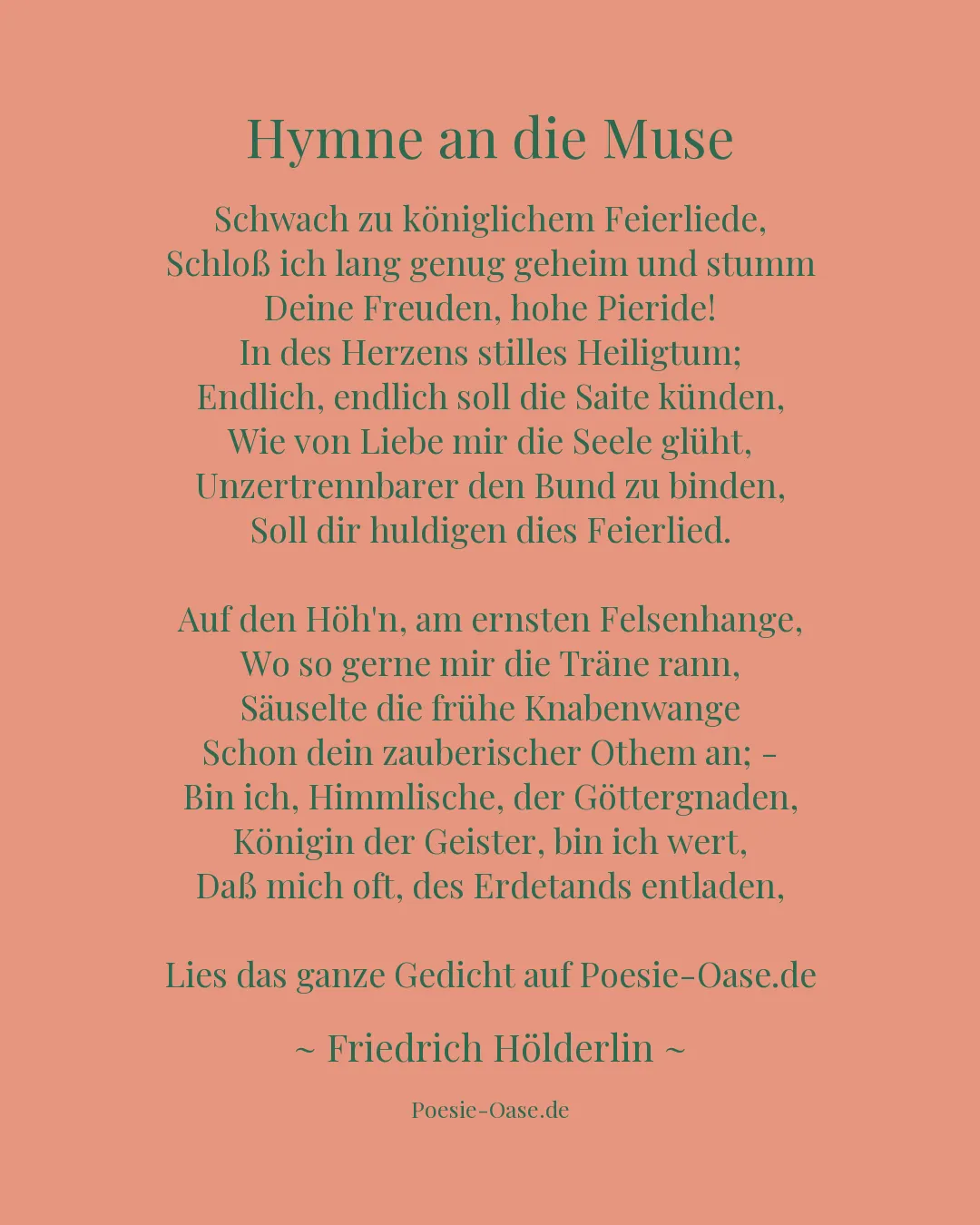 Illustration zu Hymne an die Muse