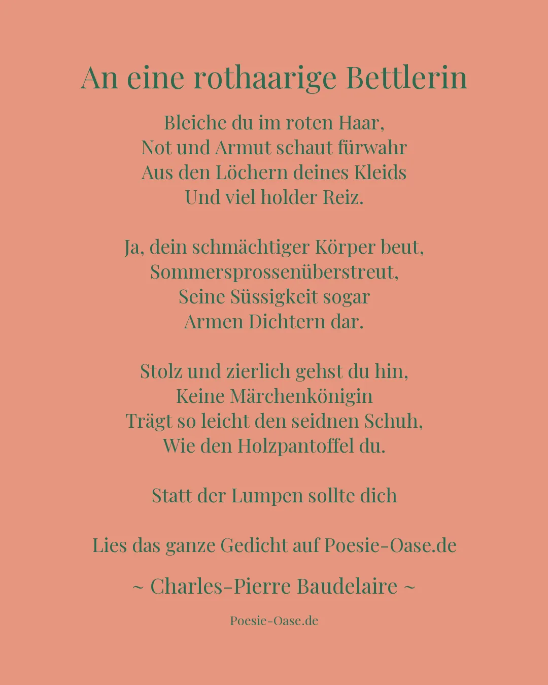Illustration zu An eine rothaarige Bettlerin