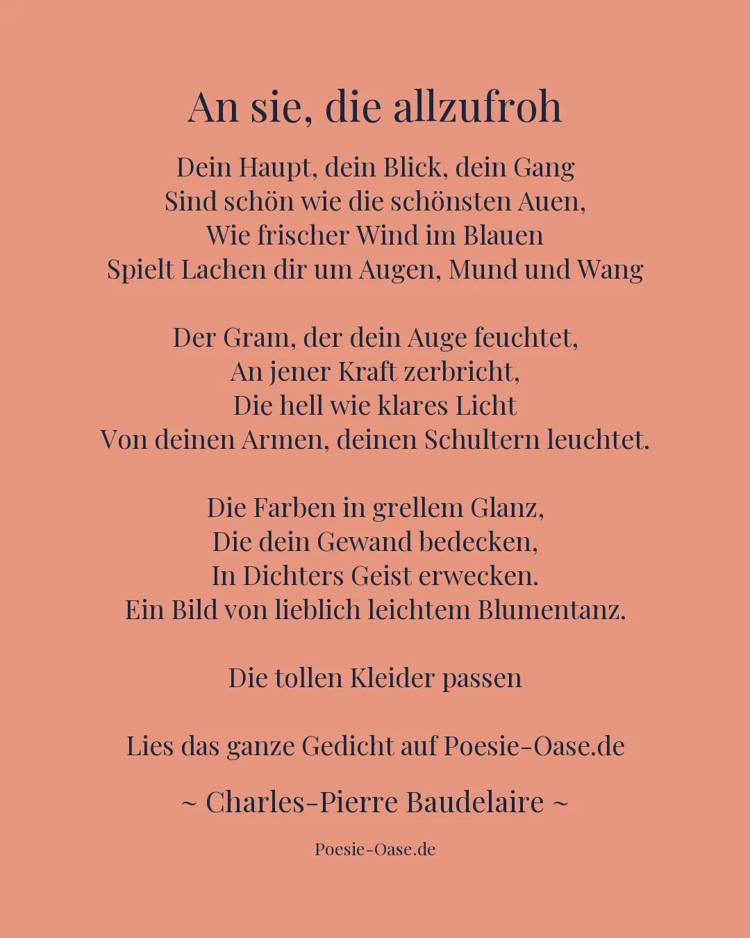 Illustration zu An sie, die allzufroh