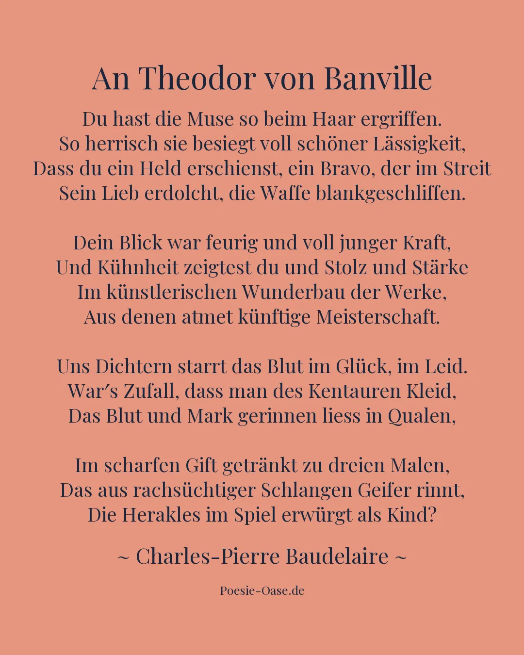 Illustration zu An Theodor von Banville