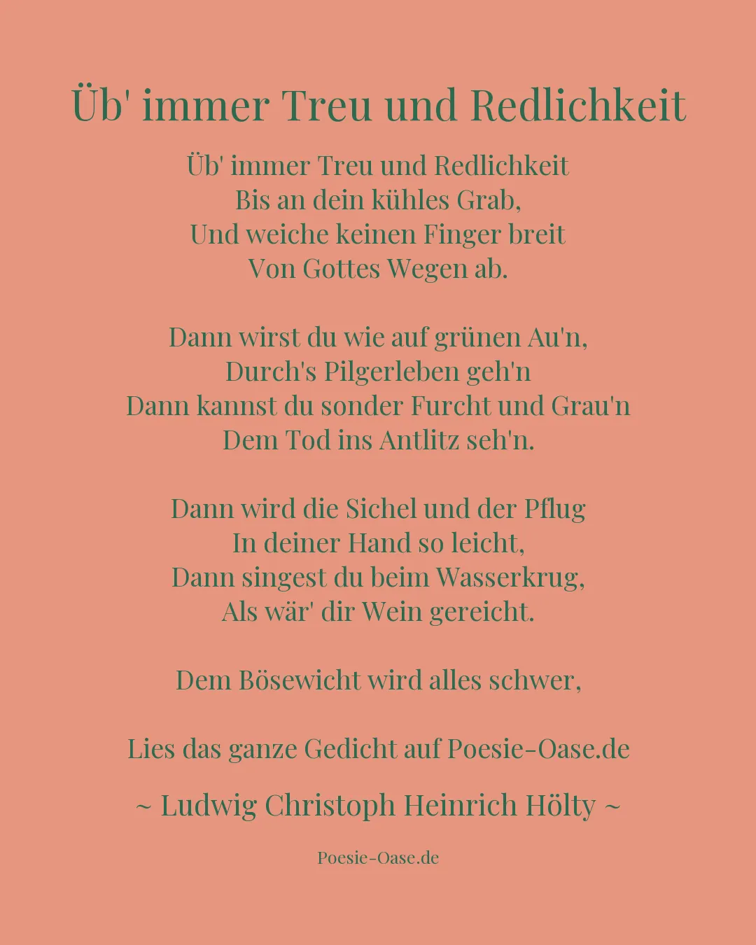 Illustration zu Üb' immer Treu und Redlichkeit