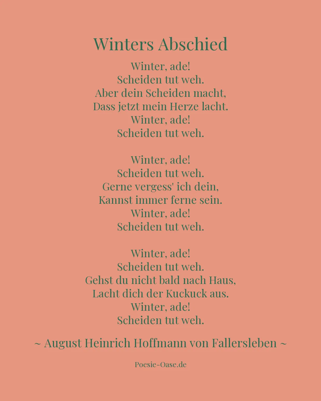 Illustration zu Winters Abschied
