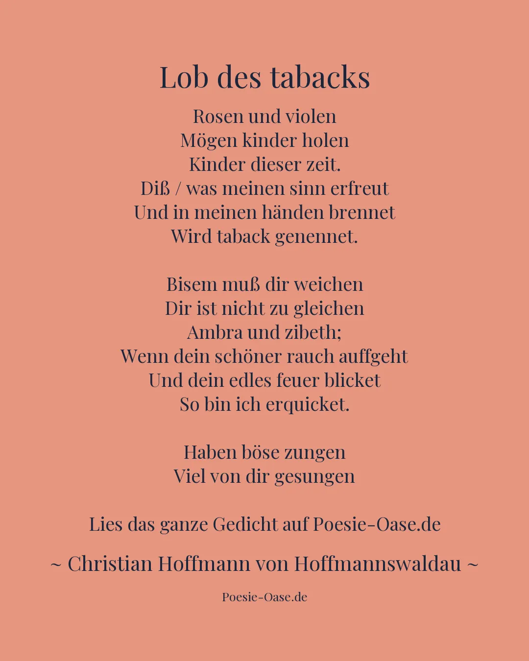 Illustration zu Lob des tabacks