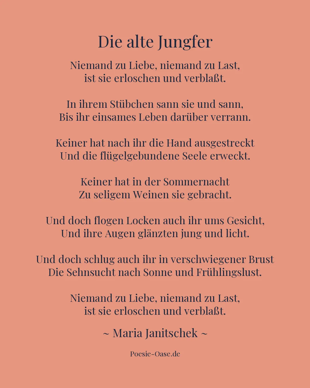 Illustration zu Die alte Jungfer