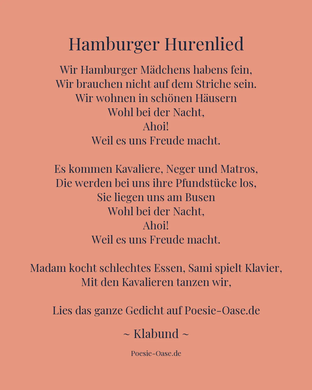 Illustration zu Hamburger Hurenlied