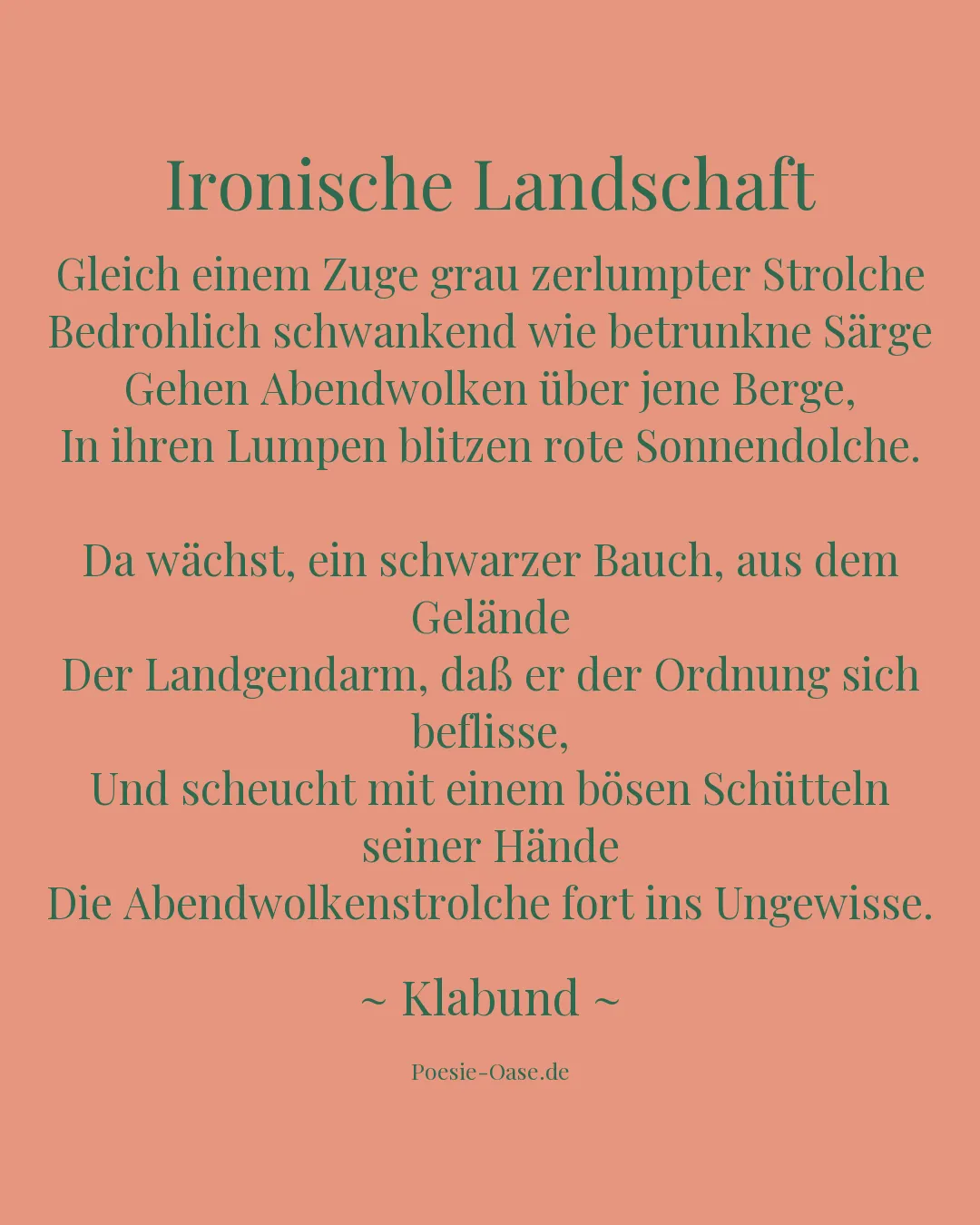 Illustration zu Ironische Landschaft