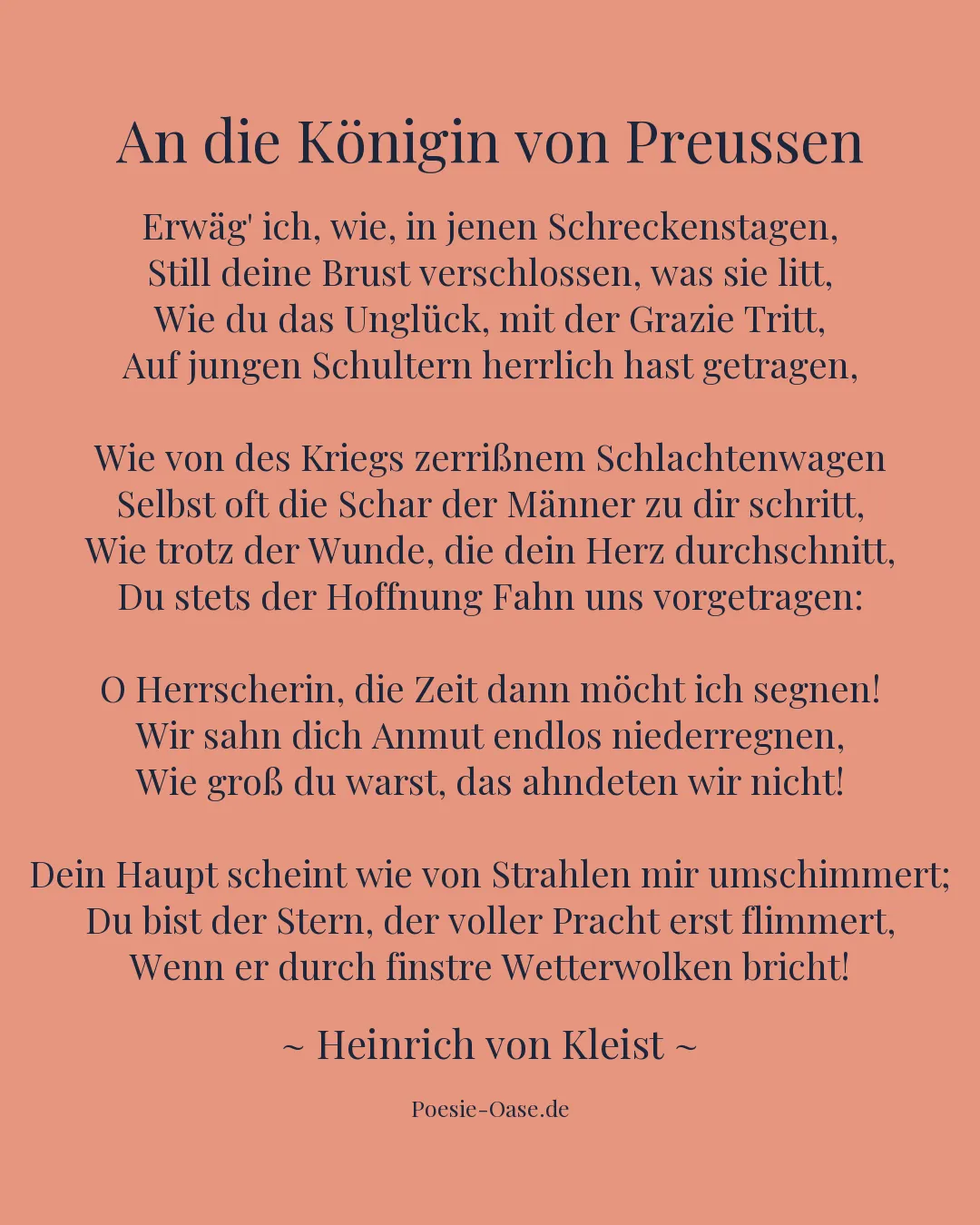 Illustration zu An die Königin von Preussen