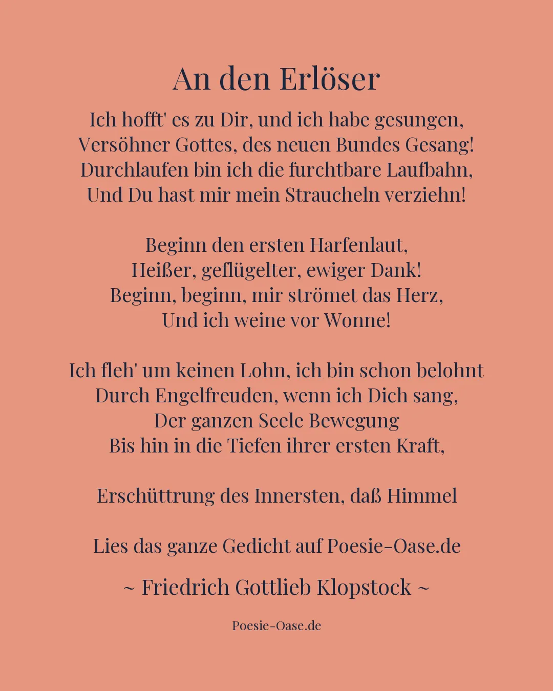 Illustration zu An den Erlöser