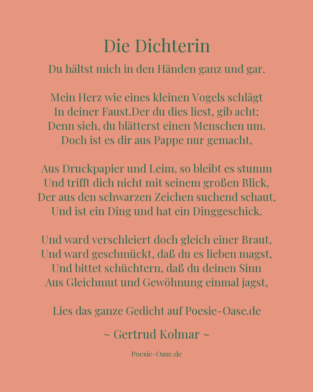 Illustration zu Die Dichterin