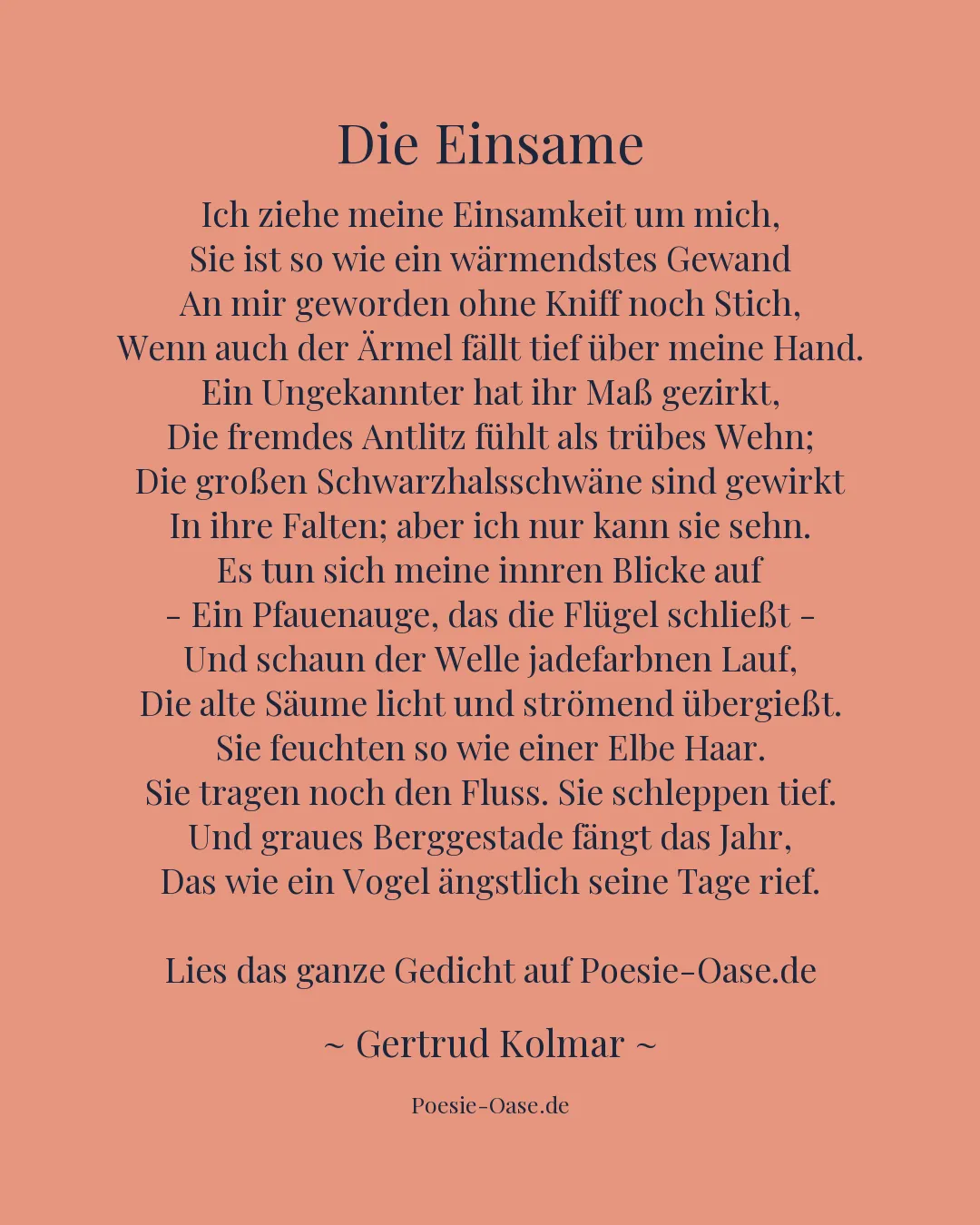 Illustration zu Die Einsame