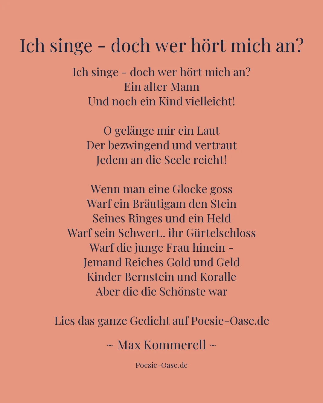Illustration zu Ich singe - doch wer hört mich an?