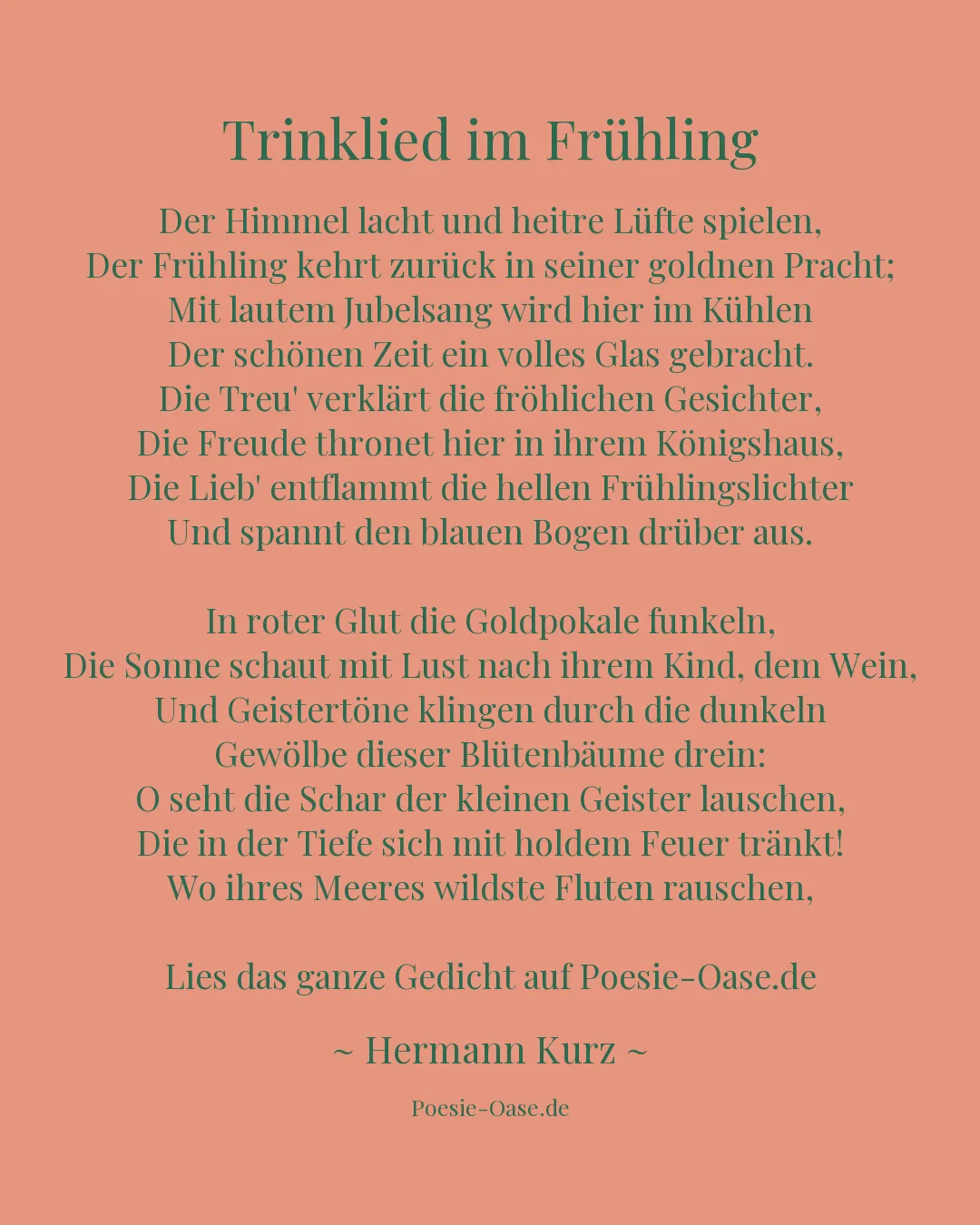 Illustration zu Trinklied im Frühling