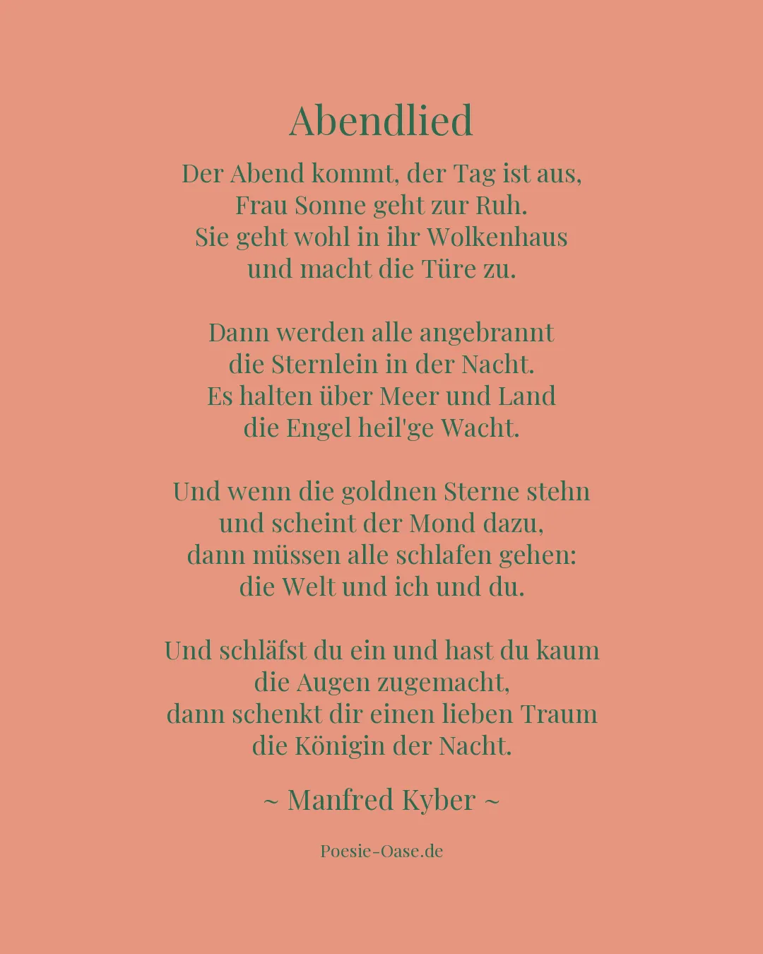 Illustration zu Abendlied