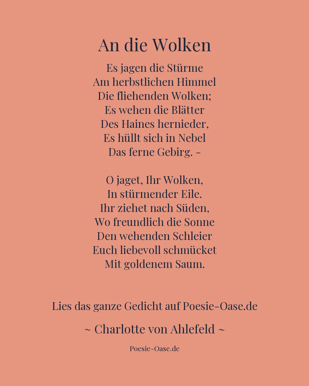 Illustration zu An die Wolken