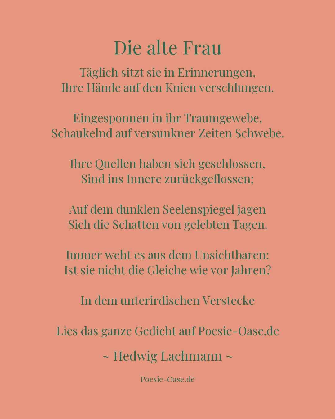 Illustration zu Die alte Frau