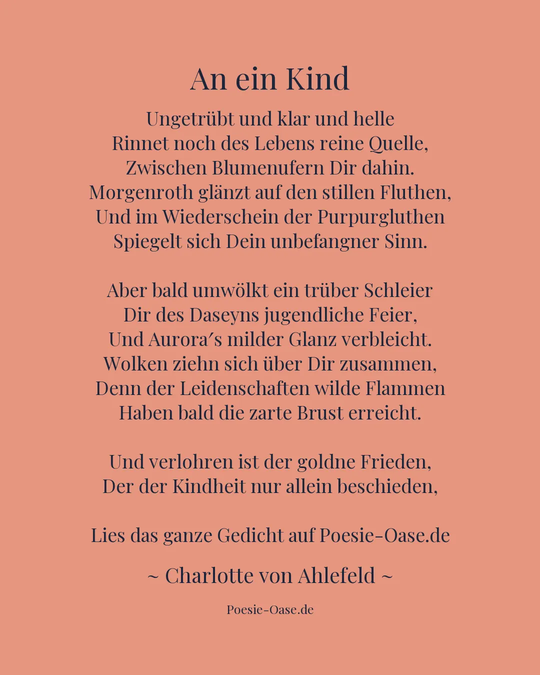 Illustration zu An ein Kind